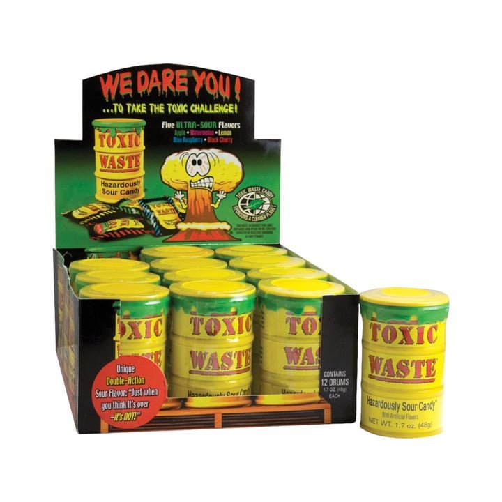 TOXIC WASTE DRUM YELLOW 48G CASE OF 12